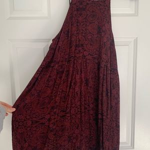 Maroon flowy dress